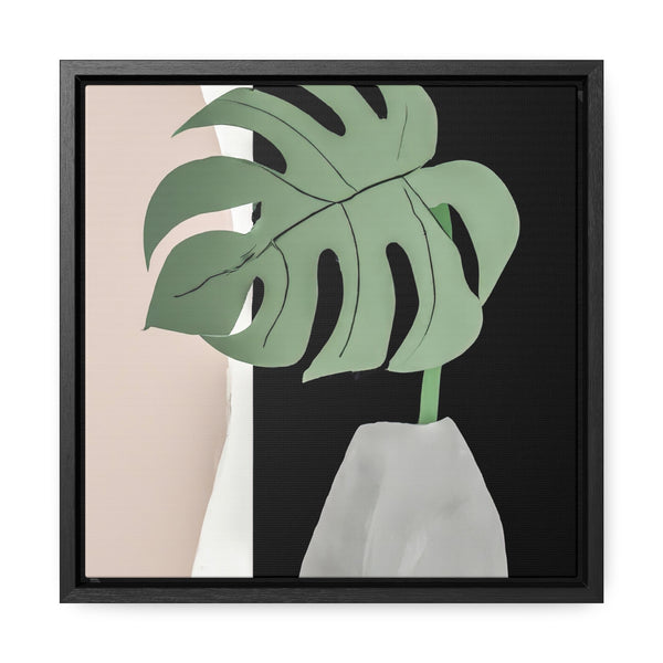 Tropical Palm Boho Style Painting, Wall Decor, Ai Generated, (184) Gallery Canvas Wraps, Square Frame