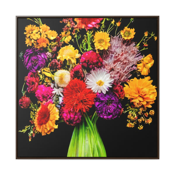 Floral Painting,   Art, Ai Generated, 110 Gallery Canvas Wraps, Square Frame
