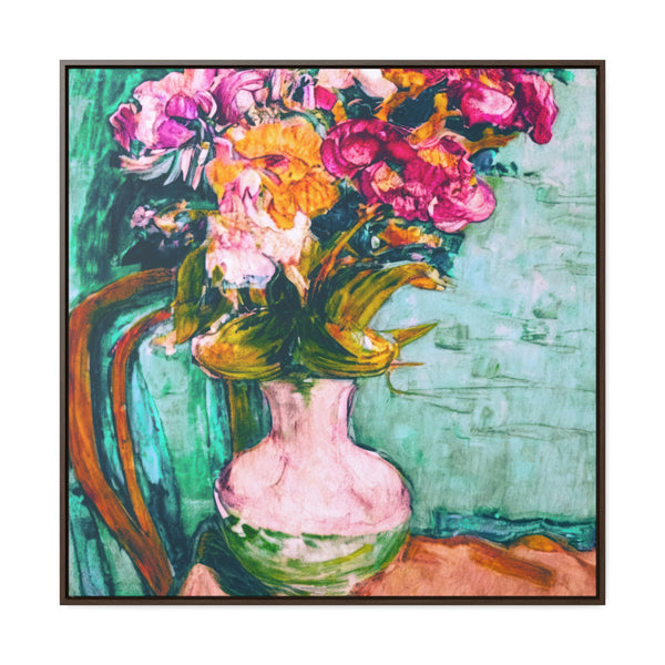 Floral Painting, Art, Ai Generated, 133 Gallery Canvas Wraps, Square Frame