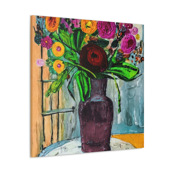 Floral Painting, Flower Art, Ai Generated, 10 Canvas Gallery Wraps
