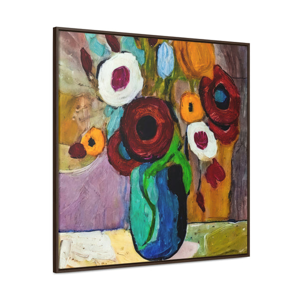 Floral Painting,   Art, Ai Generated, 35 Gallery Canvas Wraps, Square Frame