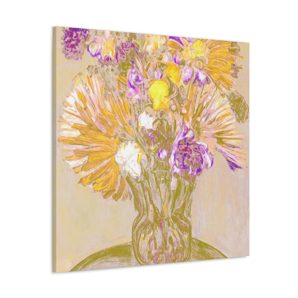 Muted Tone Floral Painting, Flower Art, Ai Generated, 143 Canvas Gallery Wraps