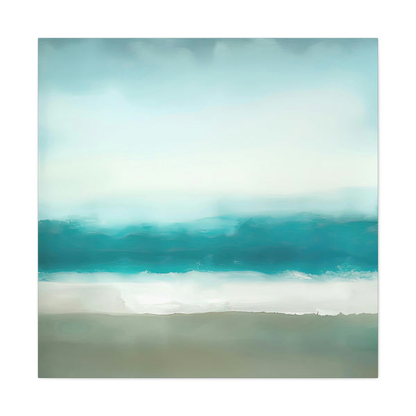 Ai-Generated Coastal Contemplation VII : Tranquil Seaside Waves Wall Decor