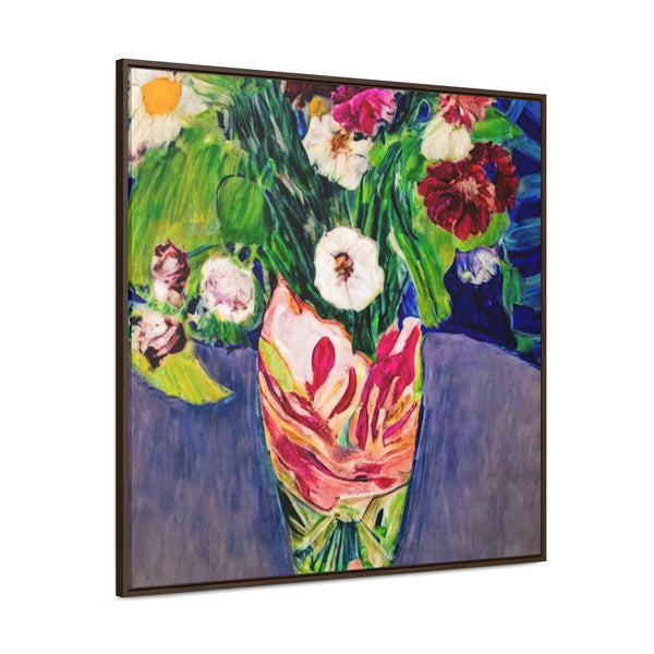 Floral Painting,   Art, Ai Generated, 3 Gallery Canvas Wraps, Square Frame