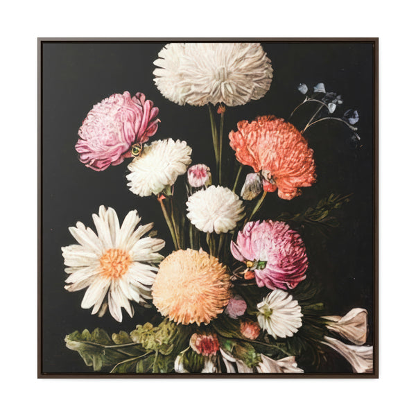 Floral Painting,   Art, Ai Generated, 37 Gallery Canvas Wraps, Square Frame
