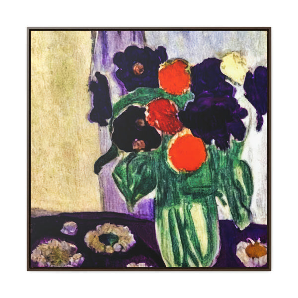Floral Painting,   Art, Ai Generated, 34 Gallery Canvas Wraps, Square Frame