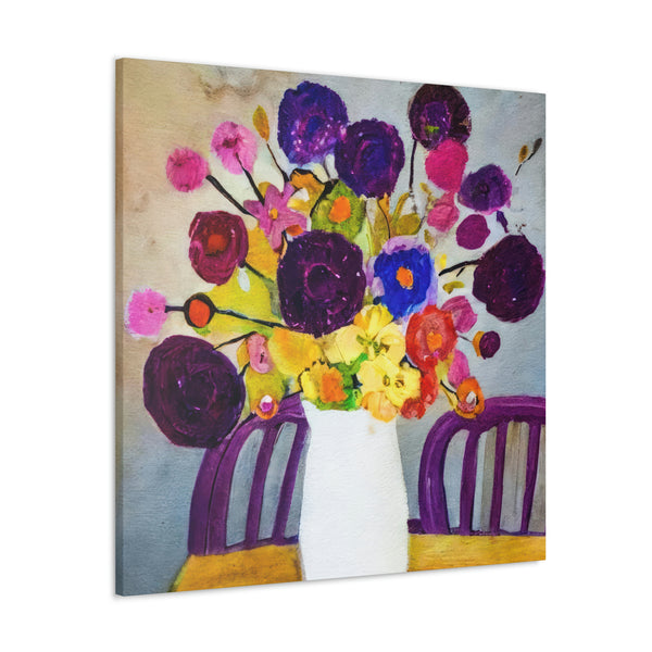 Floral Painting, Flower Art, Ai Generated, 109 Canvas Gallery Wraps