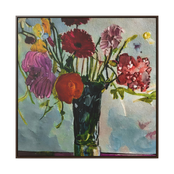 Floral Painting,   Art, Ai Generated, 36 Gallery Canvas Wraps, Square Frame
