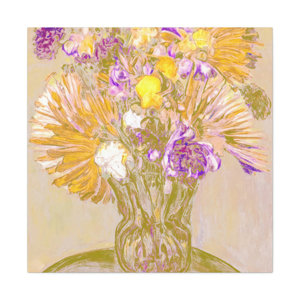 Muted Tone Floral Painting, Flower Art, Ai Generated, 143 Canvas Gallery Wraps