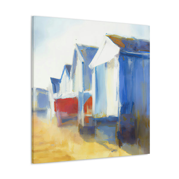Ai-Generated Seaside Soothing: Coastal Cottages Colorful Wall Decor