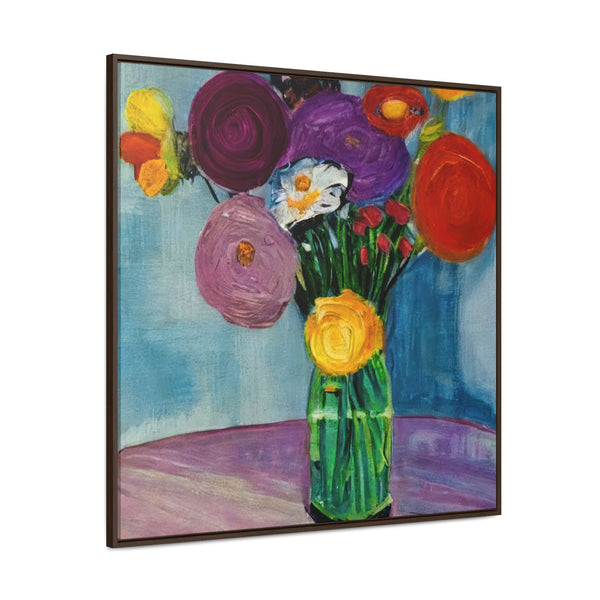 Floral Painting,   Art, Ai Generated, 194 Gallery Canvas Wraps, Square Frame