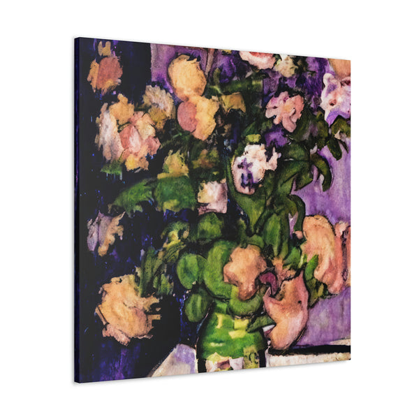 Purple Floral Painting, Flower Art, Ai Generated, 119 Canvas Gallery Wraps