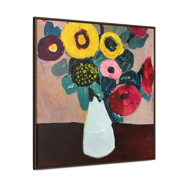 Floral Painting,   Art, Ai Generated, 40 Gallery Canvas Wraps, Square Frame