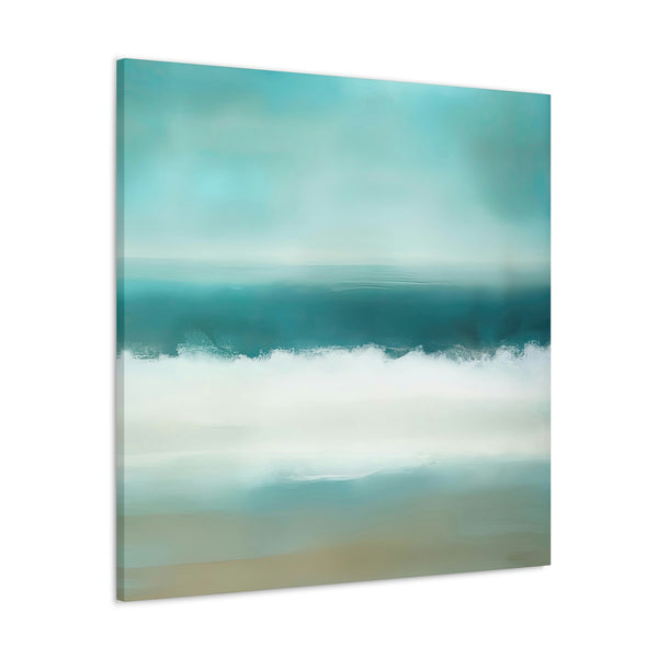 Ai-Generated Coastal Contemplation V : Tranquil Seaside Waves Wall Decor