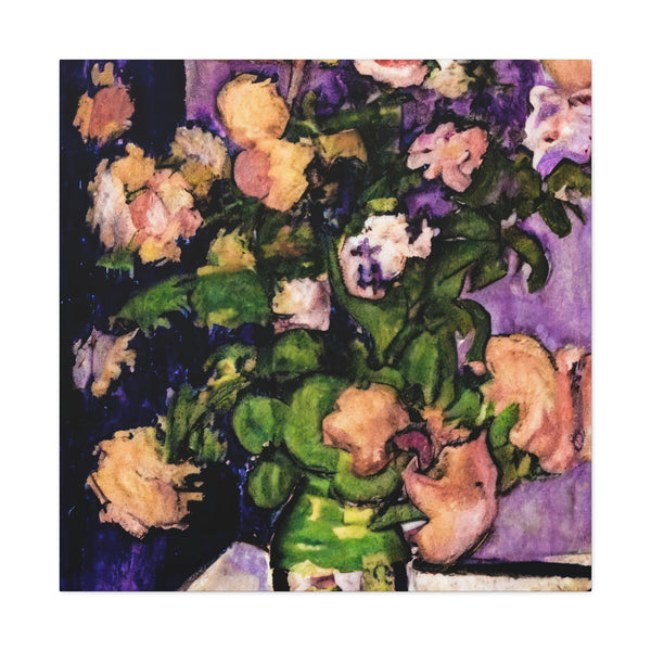 Purple Floral Painting, Flower Art, Ai Generated, 119 Canvas Gallery Wraps