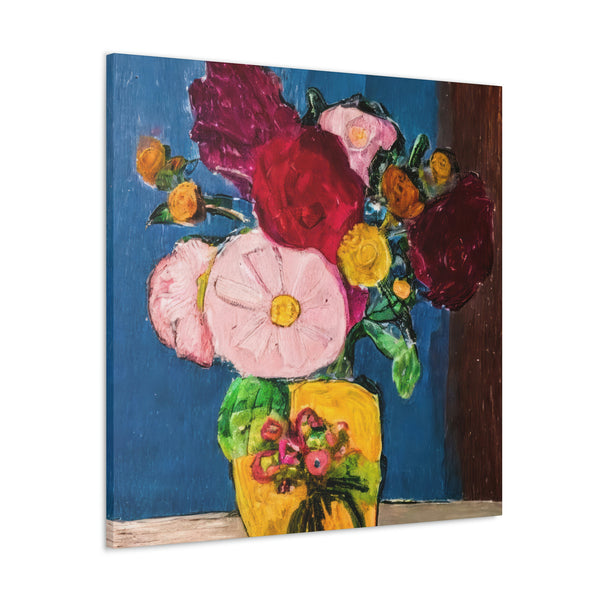 Colorful Floral Painting, Flower Art, Ai Generated, 104 Canvas Gallery Wraps